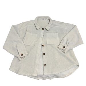 White Fleece Shacket